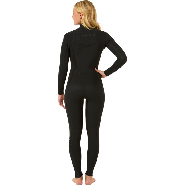 Roupa De Mergulho Rip Curl Dawn Patrol Feminina 2026 Com Chest Zip 4/3mm 160WFS - Black